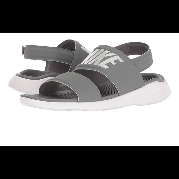 grey nike tanjun sandals
